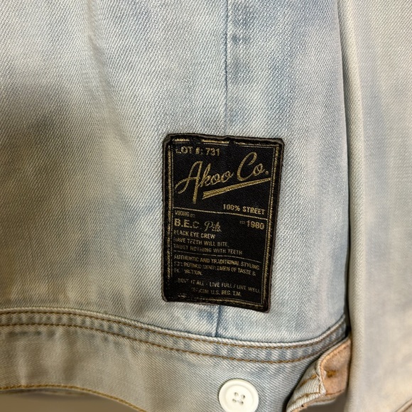 Akoo light denim jacket with pockets - Picture 10 of 10